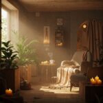 Espace de travail bien-être avec lumière naturelle et mobilier ergonomique