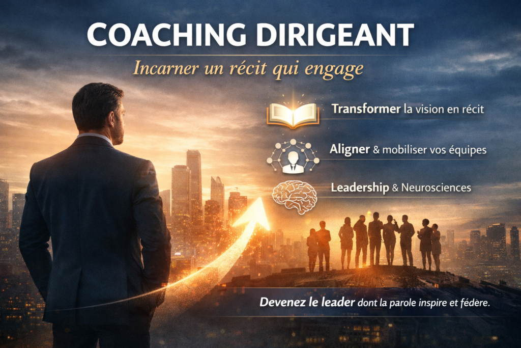 Coaching dirigeant et leadership transformationnel : un dirigeant incarne une vision stratégique pour mobiliser et aligner ses équipes.